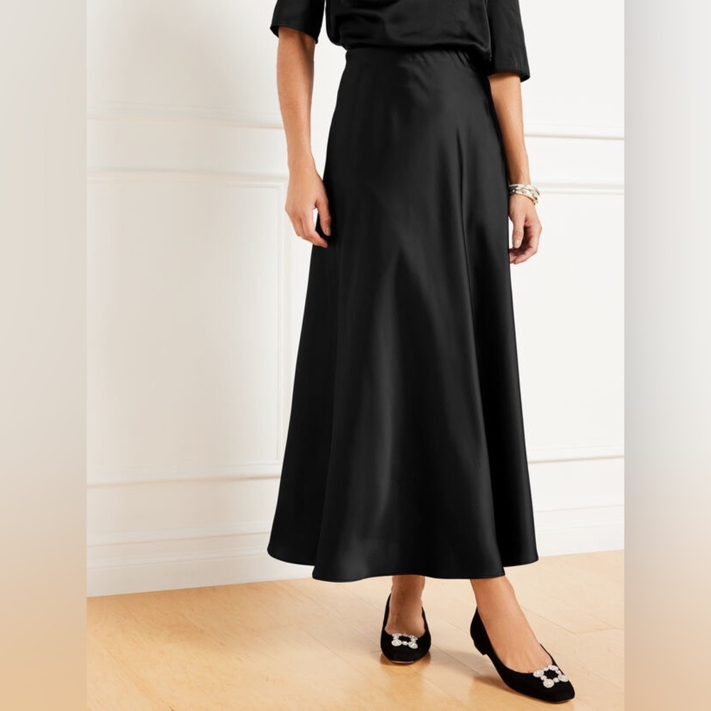 Talbots SATIN MAXI‎ SLIP SKIRT NWT